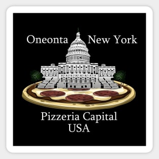 Funny Oneonta New York Pizzeria Capital USA Sticker